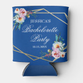 Blue Boho Feather Bachelorette Party Blikjeskoeler (Voorkant)