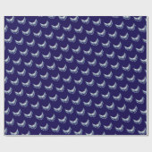 Blue Boho Fringe Cadeaupapier (Vlak)