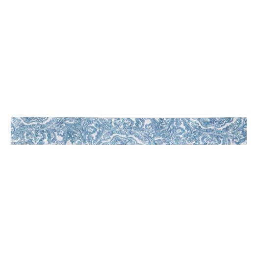 Blue Boho Lace Paisley Pattern Lint (Voorkant)