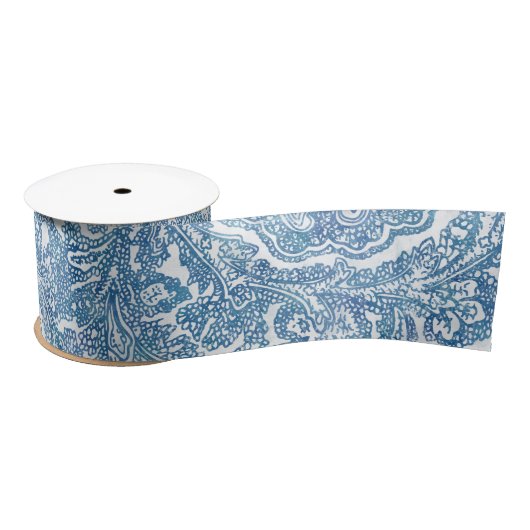 Blue Boho Lace Paisley Pattern Lint (Spoel)