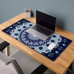 Blue Boho Mandala Bureaumat