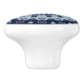 Blue Boho Mandala Keramische Knop (Zijkant)