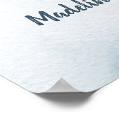 Blue Boho Owl Baby shower Poster (Hoek)