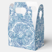 Blue Boho Paisley Pattern Bedankdoosjes (Geopend)