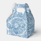 Blue Boho Paisley Pattern Bedankdoosjes (Voorkant Zijde)