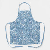 Blue Boho Paisley Pattern Schort (Voorkant)