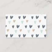 Blue Boho Rainbow Diaper Raffle Tickets Informatiekaartje (Achterkant)