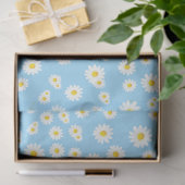 Blue Boho Spring Daisies Pattern Tissuepapier (Geschenk)