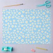 Blue Boho Spring Daisies Pattern Tissuepapier (Craft)