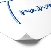 Blue Boho Tranquility Zee Turtle Family Poster (Hoek)