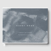 Blue Boho Waterverf bruiloft Gastenboek (Voorkant)