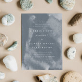 Blue Boho Waterverf Wedding Invitation Save The Date