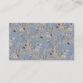 Blue Boho Wildflower Display Douche Informatiekaartje (Achterkant)