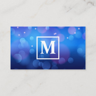Blue Boke Carte de visite Monogram Square