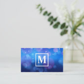 Blue Boke | Carte de visite Monogram Square (Debout devant)