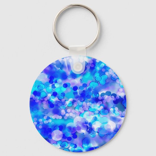 Blue Bokeh 92015 Sleutelhanger (Voorkant)