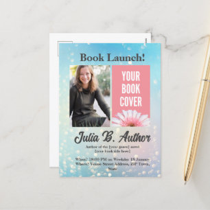 Blue Bokeh Auteur Boek Lancering Uitnodiging