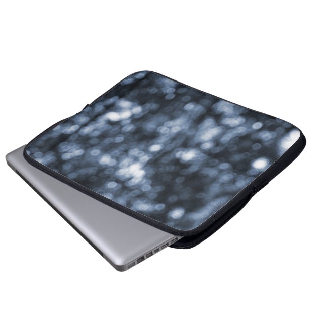 Blue Bokeh Computer Sleeve (Voorkant onderkant)