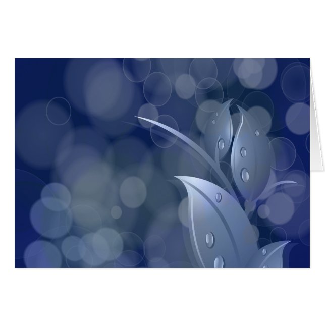 Blue Bokeh Leaves (Voorkant Horizontaal)