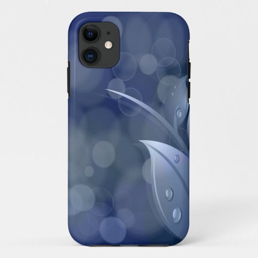 Blue Bokeh Leaves Case-Mate iPhone Case (Achterkant)