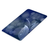 Blue Bokeh Leaves Magneet (Linkerzijde)