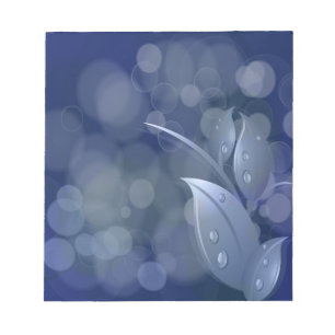 Blue Bokeh Leaves Notitieblok