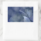 Blue Bokeh Leaves Rechthoekige Sticker (Tas)