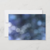 Blue Bokeh Light & Typographie 32 Wedding RSVP (Dos)