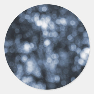 Blue Bokeh Ronde Sticker