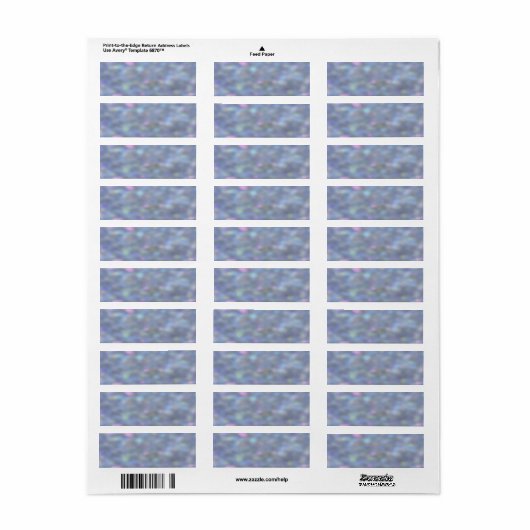 Blue Bokeh Sparkles Etiket (Full Sheet)