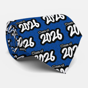 Blue Bold Brush Klasse van 2026 Stropdas