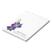 Blue Bom Dendrobium Orchid Flower Personalized Notitieblok (Gedraaid)