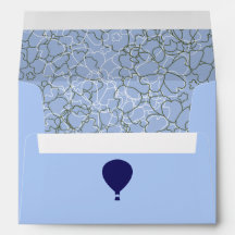 Blue Bon Voyage Hot Air Ballon Blue Lining