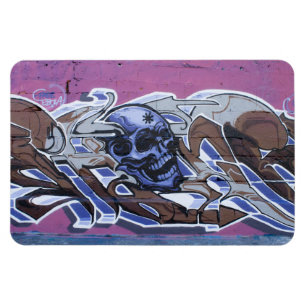 Blue Bonehead Graffiti Magneet