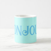 Blue Bonjour Aqua Coffee Mug (Centre)