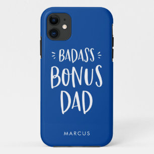 Blue Bonus Dad Stepfather Personalized Stepdad iPhone 11 Hoesje