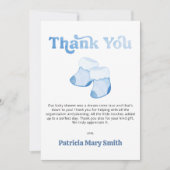 Blue Booties Boy Baby shower Dank je kaart (Voorkant)