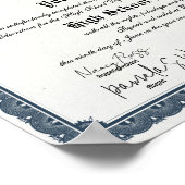 Blue Border High / Home School Diploma Poster (Hoek)