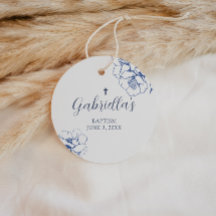 Blue Botanical Floral Baptism 