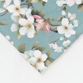 Blue Botanical Spring Dogwood Fleece Deken (Hoek)