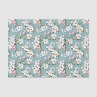 Blue Botanical Spring Dogwood Tissuepapier