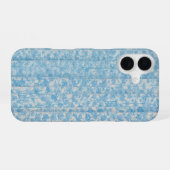 Blue Botanical Stripe Phone Case iPhone 16 Hoesje (Achterkant horizontaal)
