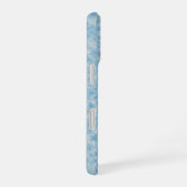 Blue Botanical Stripe Phone Case iPhone 16 Hoesje (Rechterkant)