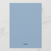 Blue Botanical Whimsy Wedding Kaart (Achterkant)