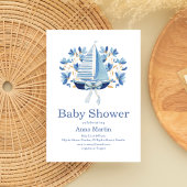 Blue Botens & Strikken Baby Shower Kaart
