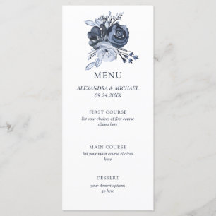 Blue Bouquet   Menu Floral Wedding