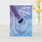 Blue Bouzouki Art Birthday Kaart (Gele Bloem)