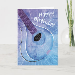 Blue Bouzouki Art Birthday Kaart