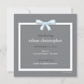 Blue Bow Baby Boy Foto geboorteaankondiging Aankondiging (Achterkant)