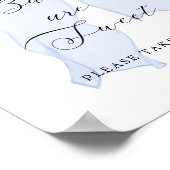 Blue Bow Baby shower Baby's zijn zoet Poster (Hoek)